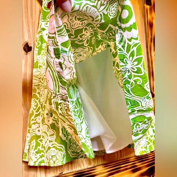 EUC Floral Boho Skirt Grn White 18 - Picture 6 of 9